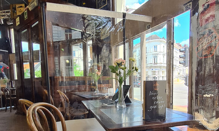 Horeca / bureau spatscherm Robuust